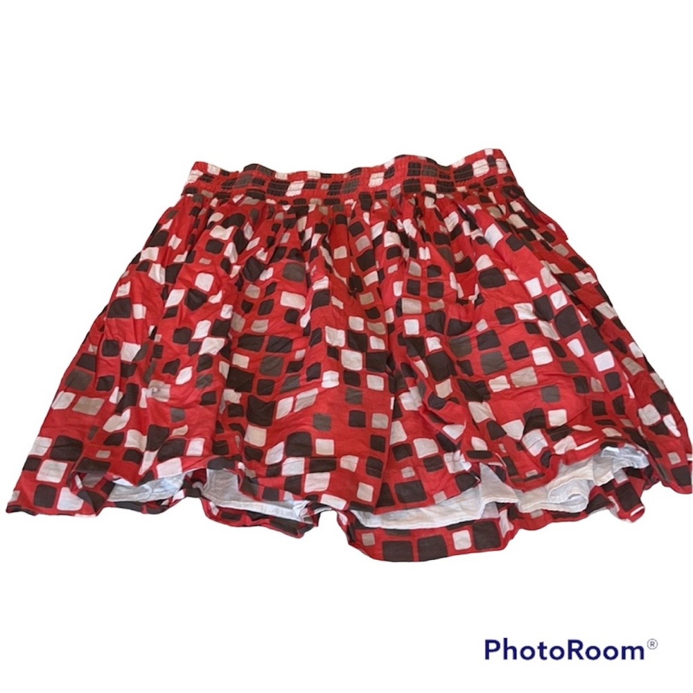 Banana Republic Women's 10 Navy Cotton,  Lined Elastic Waist Short Skirt